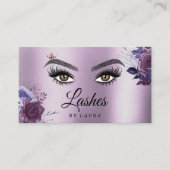 Lange mooie Lashes Eyes Brows  florale Visitekaartje (Voorkant)