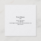 Lange mooie Lashes Eyes en Brows Hand getekend Vierkante Visitekaartje (Achterkant)