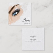 Lange mooie Lashes Eyes en Brows Hand getekend Vierkante Visitekaartje (Voorkant / Achterkant)