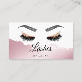 Lange mooie Lashes Eyes en Brows Hand getekend Visitekaartje