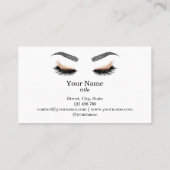Lange mooie Lashes Eyes en Brows Hand getekend Visitekaartje (Achterkant)