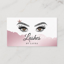 Lange mooie Lashes Eyes en Brows Hand getekend Visitekaartje