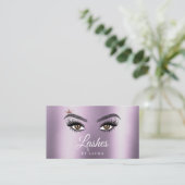 Lange mooie Lashes Eyes en Brows Hand getekend Visitekaartje (Staand voorkant)