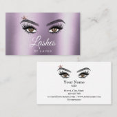 Lange mooie Lashes Eyes en Brows Hand getekend Visitekaartje (Voorkant / Achterkant)