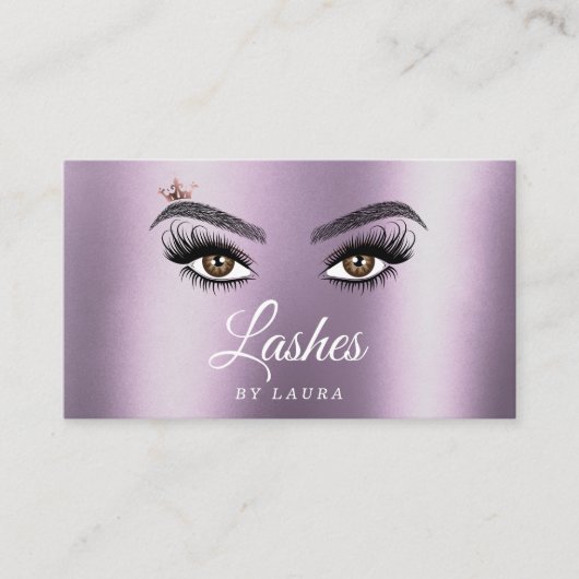 Lange mooie Lashes Eyes en Brows Hand getekend Visitekaartje (Voorkant)