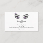 Lange mooie Lashes Eyes en Brows Hand getekend Visitekaartje (Achterkant)