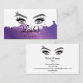 Lange mooie Lashes Eyes en Brows Hand getekend Visitekaartje (Voorkant / Achterkant)