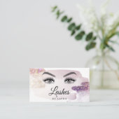 Lange mooie Lashes Eyes en Brows Hand getrokken Bu Visitekaartje (Staand voorkant)