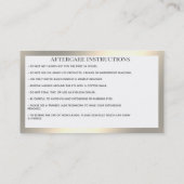 Lange mooie wimpers extensie nazorg visitekaartje (Achterkant)