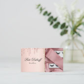 Lange mooie wimpers ogen en wenkbrauwen visitekaartje (Staand voorkant)