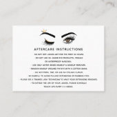 Lange mooie wimpers Wink Eye Crown nazorg Aanbevelingskaartje (Achterkant)