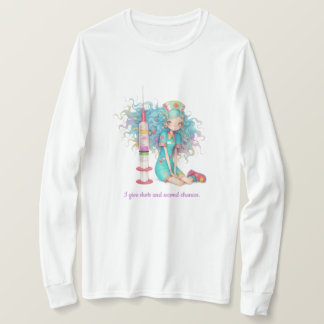 Lange mouw Ik geef injecties en tweede kansen. Ver T-shirt