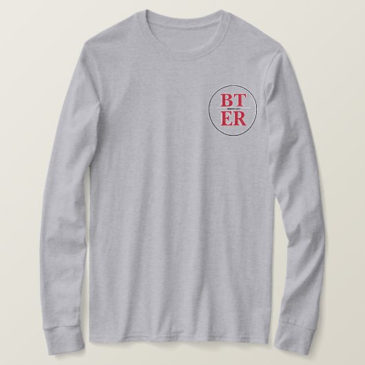 Lange mouw - zwart print t-shirt (Design voorkant)