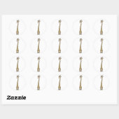 Lange nek Giraffe Ronde Sticker (Vel)