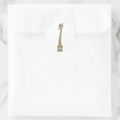 Lange nek Giraffe Ronde Sticker (Tas)