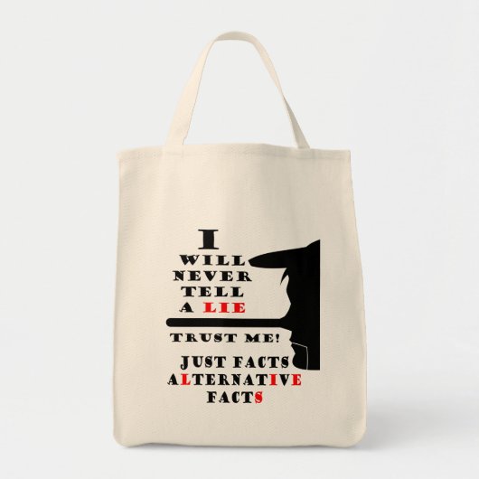 Lange Nose Alternative Facts Grocery Canvas tas (Voorkant)