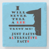 Lange Nose Alternative Facts Marble Onderzetter (Voorkant)