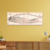  Lange NY Railroad Map (1882) Canvas Afdruk (Insitu (Woonkamer))