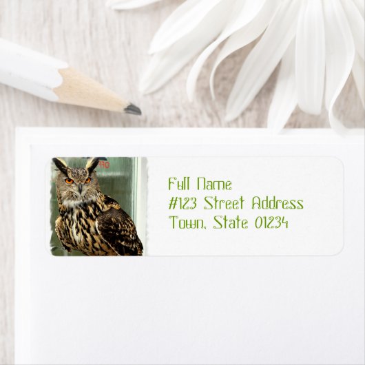 Lange oorwortel Uil Mailing Labels (Insitu)