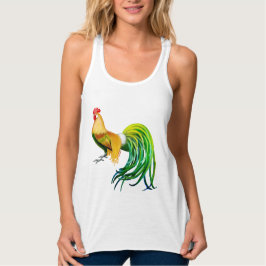 Lange opgezette Phoenix Rooster Flowy Racerback Ta Tanktop