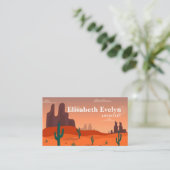 Lange opname van woestijnlandschap visitekaartje (Staand voorkant)