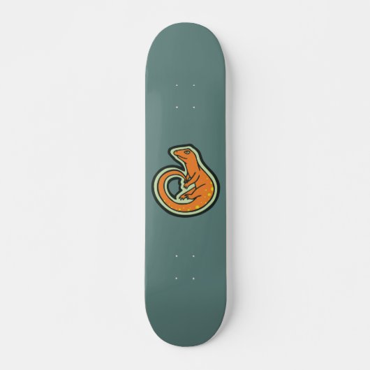 Lange Oranje hagedis met spleettekening Persoonlijk Skateboard (Voorkant)