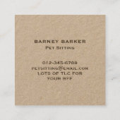 Lange oren Hond | Schattigee Spaniel Cartoon | Die Vierkante Visitekaartje (Achterkant)