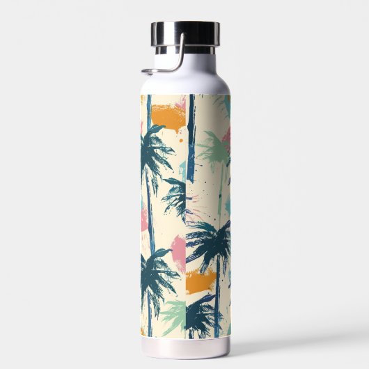 Lange Palm Leaf Keramische Thermos Waterfles (Rechts)