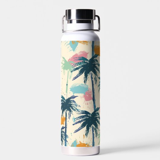 Lange Palm Leaf Keramische Thermos Waterfles (Achterkant)