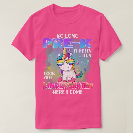 Lange pre-K Kindergarten hier kom ik Afstuderen G T-shirt (Design voorkant)