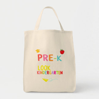 Lange pre-K Kindergarten hier kom ik Afstuderen Tote Bag