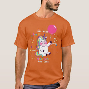 Lange pre-K Kindergarten hier kom ik uit Unicorn A T-shirt