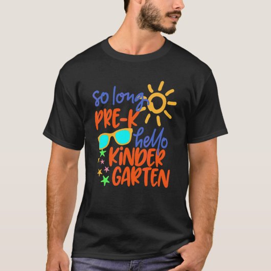 Lange predikaat Hallo Kindergarten T-shirt (Voorkant)