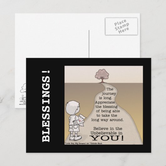 Lange reis briefkaart (Voorkant / Achterkant)