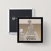 Lange reis vierkante button 5,1 cm (Voorkant /achterkant)