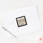 Lange reis vierkante sticker (Envelop)