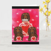 Lange rode doxies kaart (Gele Bloem)