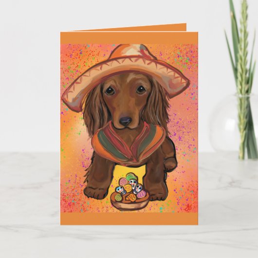 Lange rode hond kaart (Voorkant)