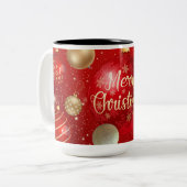 Lange rode kerst Mok (Voorkant links)