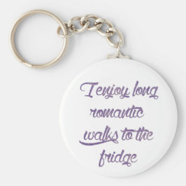 Lange Romantic loopt naar de Fridge Typografie Sleutelhanger
