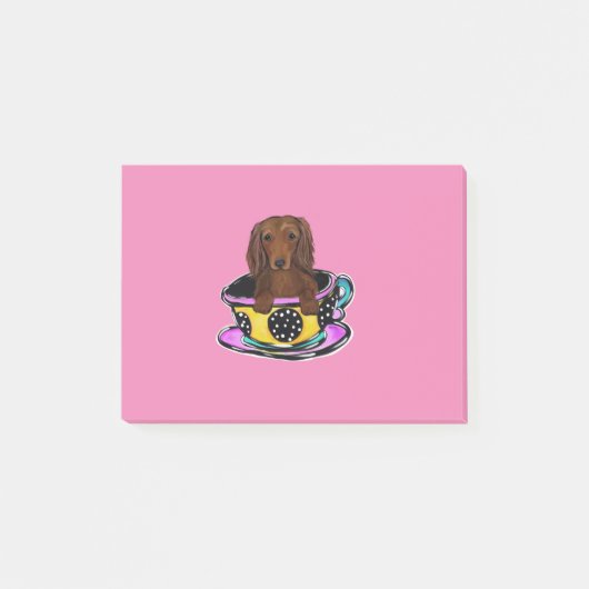 Lange Roodharige Doxie Post-it® Notes (Voorkant)