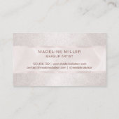 Lange Roos Gouden Glitterende Lashes Make-up Artis Visitekaartje (Achterkant)