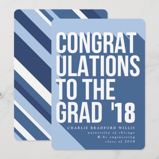 LANGE SCHADUW FELICITATIES AAN DE AFSTUDEERDER MAR KAART (Voorkant / Achterkant)