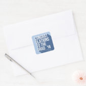 LANGE SCHADUW FELICITATIES AAN DE AFSTUDEERDER MAR VIERKANTE STICKER (Envelop)