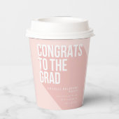 LANGE SCHADUWCONGRATEN AAN HET AFSTUDEERDER PAPIEREN BEKERS (Achterkant)