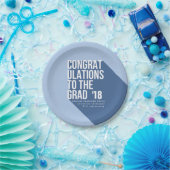 LANGE SCHADUWCONGRATEN AAN HET AFSTUDEERDER PAPIEREN BORDJE (Feest)