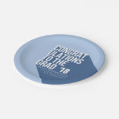 LANGE SCHADUWCONGRATEN AAN HET AFSTUDEERDER PAPIEREN BORDJE (Gekanteld)