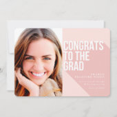 LANGE SCHADUWCONGRATEN VOOR DE AFSTUDEERDER BLUSH  KAART (Voorkant)