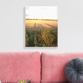 lange schaduwen en herfstkleuren van landschap canvas afdruk (Insitu (Woonkamer))