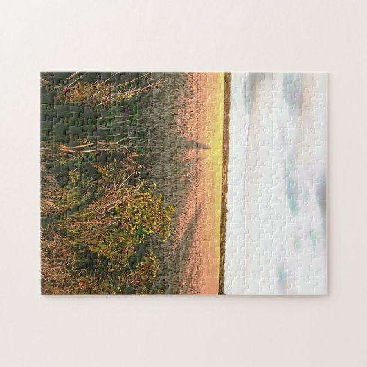 lange schaduwen en herfstkleuren van landschap legpuzzel (Horizontaal)